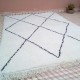 White Beni Ouarain rug